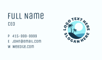 Blue Tropical Island Business Card Image Preview
