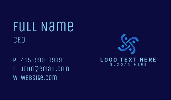 Human Cooperative Outsourcing Business Card Design Image Preview