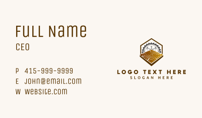Woodcutting Lumber Block Business Card Image Preview