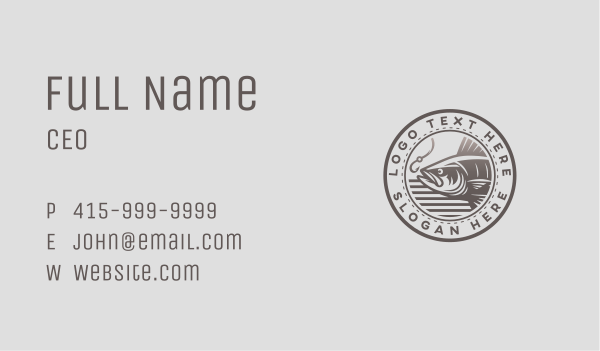 Fish Hook Fisherman Business Card Design Image Preview