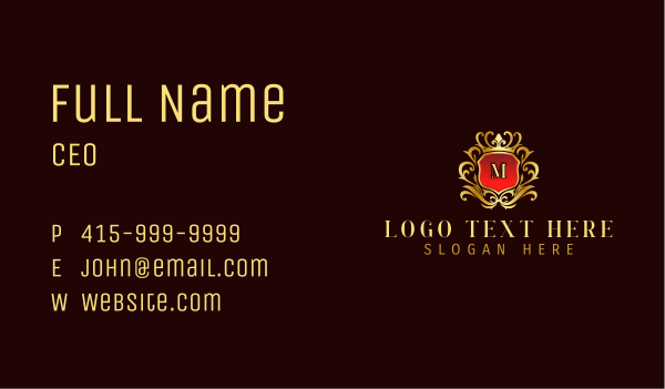 Royalty Crown Crest Business Card Design Image Preview