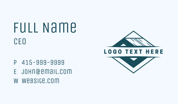 Abstract Diamond Roof Business Card Design Image Preview