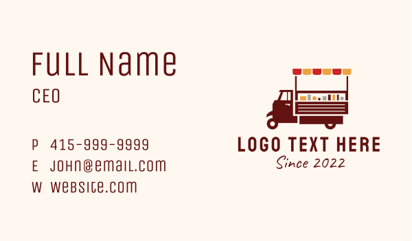 Fast Food Cart Vehicle  Business Card Design Image Preview