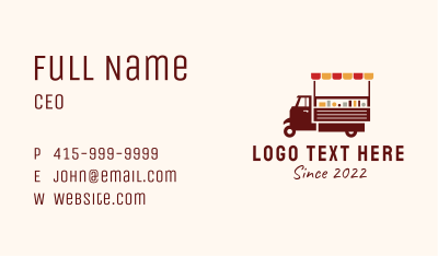 Fast Food Cart Vehicle  Business Card Image Preview