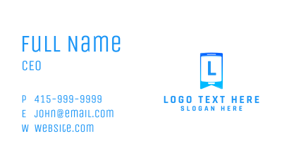 Mobile Gadget Letter Business Card Image Preview