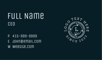 Lifestyle Boutique Lettermark Business Card Image Preview