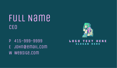 Gamer Girl Fashion Business Card Image Preview