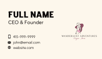 Woman Pink Swimsuit Business Card Image Preview