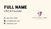 Woman Pink Swimsuit Business Card Preview