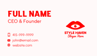 Red Lips Vision  Business Card Design
