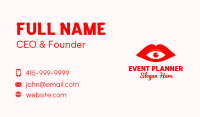 Red Lips Vision  Business Card Image Preview