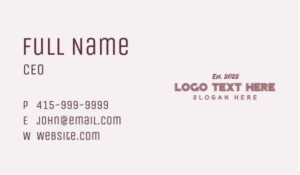 Feminine Apparel Wordmark   Business Card Design Image Preview