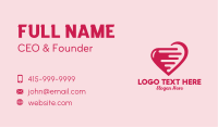 Pink Fast Heart  Business Card Image Preview