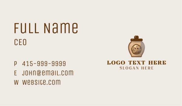 Cookie Jar Dessert Business Card Design Image Preview