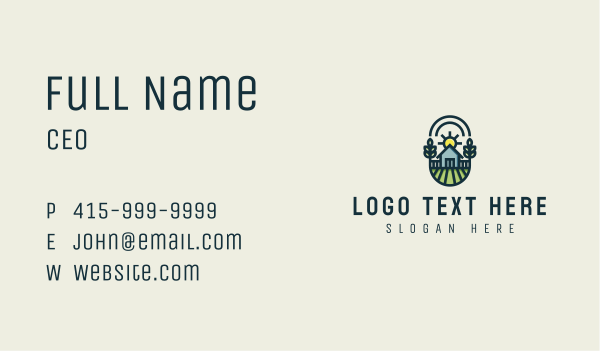 Landscaping House Lawn Business Card Design Image Preview