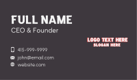 Popart Creative Wordmark Business Card Image Preview