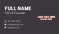 Popart Creative Wordmark Business Card Design