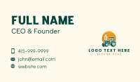 Wheat Farming Tractor Business Card Design