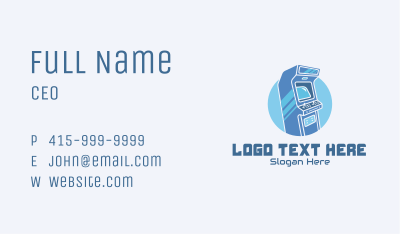 Retro Arcade Video Game  Business Card Image Preview