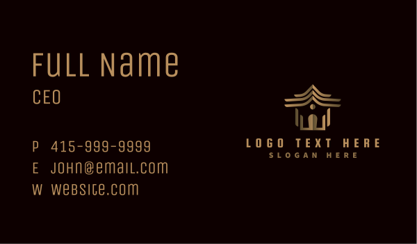 Luxury Roof House Business Card Design