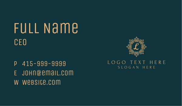 Crystal Ornament Lettermark Business Card Design Image Preview