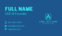 Cyber Technology Letter A Business Card Preview