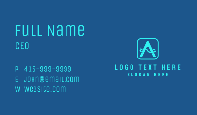Cyber Technology Letter A Business Card Image Preview