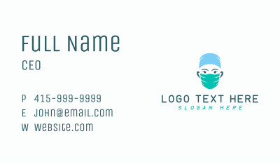 Medical Surgeon Face Mask Business Card Image Preview