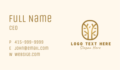 Gold Forest Environment Business Card Image Preview