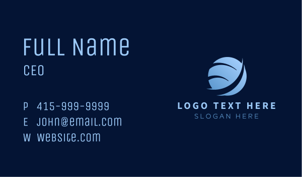 Blue Telecom Company Business Card Design Image Preview