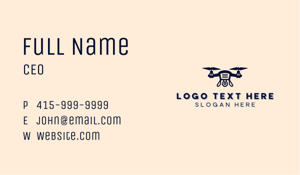 Flying Camera Drone Business Card Design Image Preview