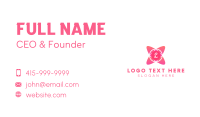 Pink Abstract Flower Lettermark Business Card Preview