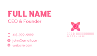 Pink Abstract Flower Lettermark Business Card Image Preview