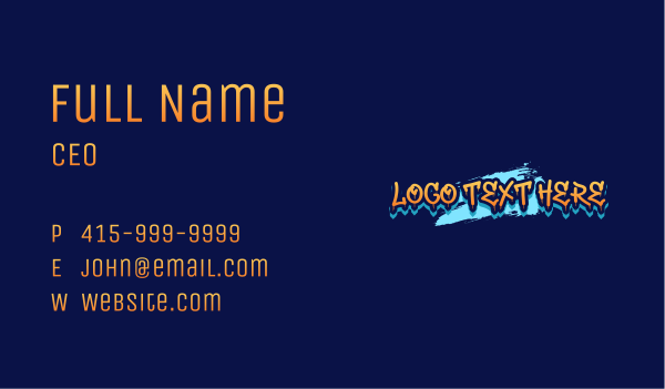 Creative Paint Wordmark Business Card Design Image Preview