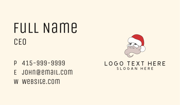 Christmas Santa Mascot Business Card Design Image Preview