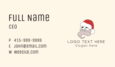 Christmas Santa Mascot Business Card
