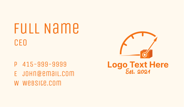 Fast Package Time Business Card Design Image Preview