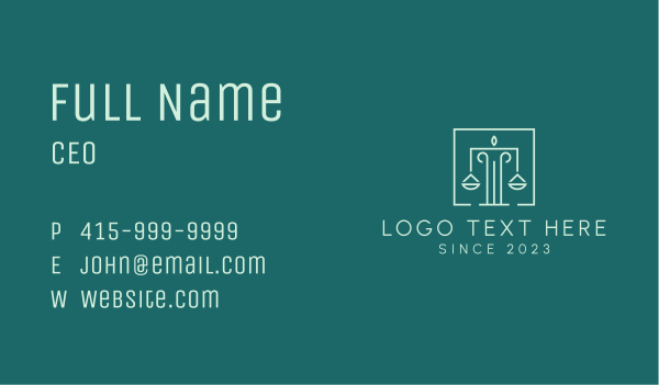 Law Justice Pillar Business Card Design Image Preview