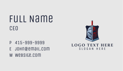 Crusade Armor Gaming Business Card Image Preview