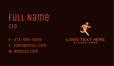 Jogger Running Athlete Business Card Image Preview