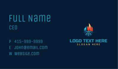 Ice Fire Refrigeration Thermal Business Card Image Preview