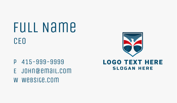 American Wings Badge Business Card Design Image Preview
