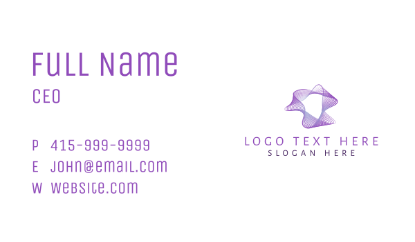 Abstract Generic Waves Business Card Design Image Preview