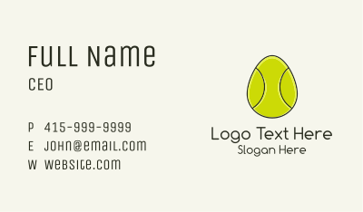 Egg Tennis Ball Business Card Image Preview