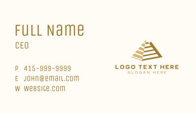 3D Pyramid Architecture Business Card Image Preview