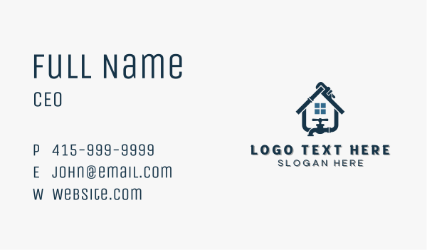Home Wrench Plumbing Business Card Design Image Preview