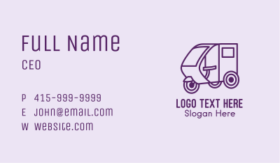 Electric Tricycle  Business Card