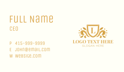 Royal Gold Crest Business Card Image Preview