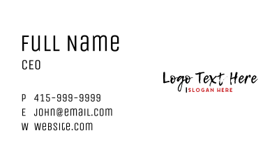 Generic Grunge Brush Business Card Image Preview