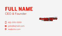 Scary Thriller Wordmark Business Card Image Preview